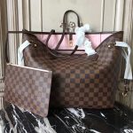 Louis Vuitton N41603 Neverfull MM Shoulder Bag Damier Ebene Canvas - Image 3