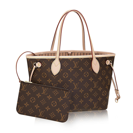 28f1bc4f601c1296ea125d0eae84eb81.jpg Louis Vuitton M41000 Neverfull PM Shoulder Bag Monogram Canvas - Image 1