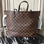 Louis Vuitton N41603 Neverfull MM Shoulder Bag Damier Ebene Canvas - Image 6