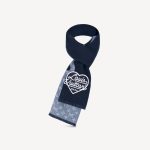 Louis Vuitton x Nigo MP3255 Monogram Drip Blue Scarf - Image 4
