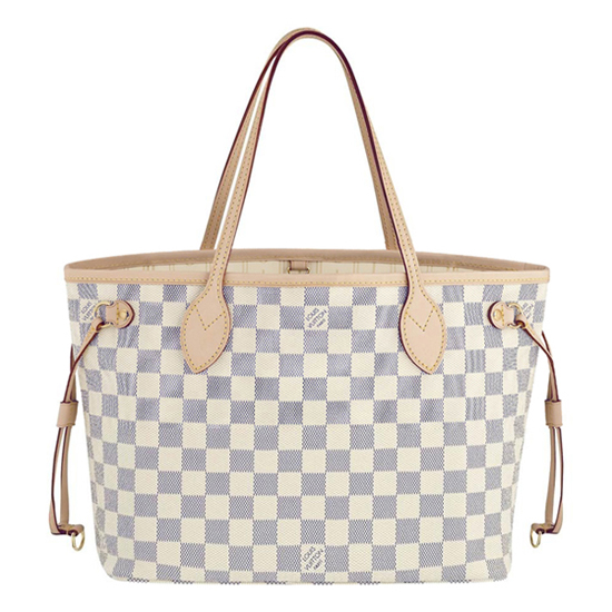 ede72f6a2d2ddc583cdef506fe3f164b.jpg Louis Vuitton N51110 Neverfull PM Shoulder Bag Damier Azur Canvas - Image 1