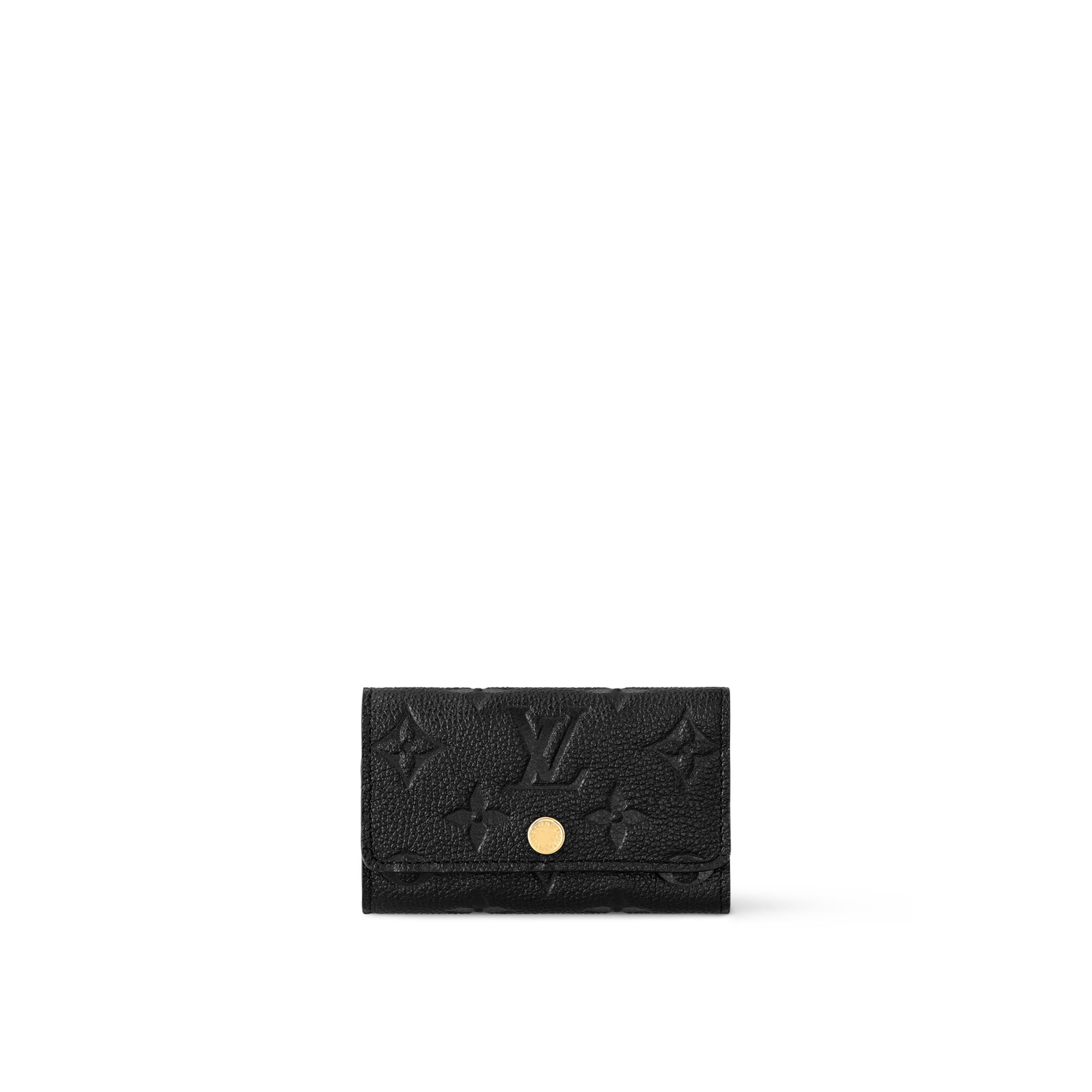louis-vuitton-6-key-holder-monogram-empreinte-leather-small-leather-goods-M64421_PM2_Front_20view.jpg Louis Vuitton M64421 6 Key Holder Black - Image 1