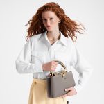 Louis Vuitton N82068 Capucines BB Steeple Gray - Image 2