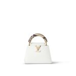 Louis Vuitton N98477 Capucines Mini Python Snow White