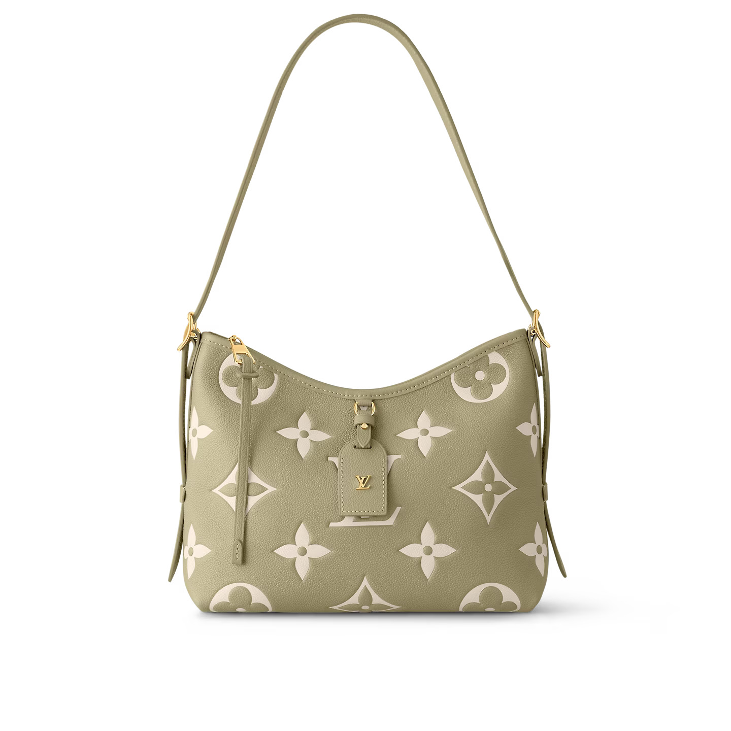 louis-vuitton-carryall-pm-bicolor-monogram-empreinte-leather-handbags-M46672_PM2_Front-view.jpg Louis Vuitton Light Khaki/Cream M46672 CarryAll PM - Image 1