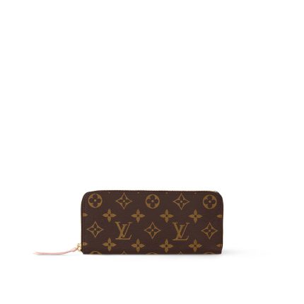 Louis Vuitton Monogram M61298 Clémence Wallet Rose Ballerine