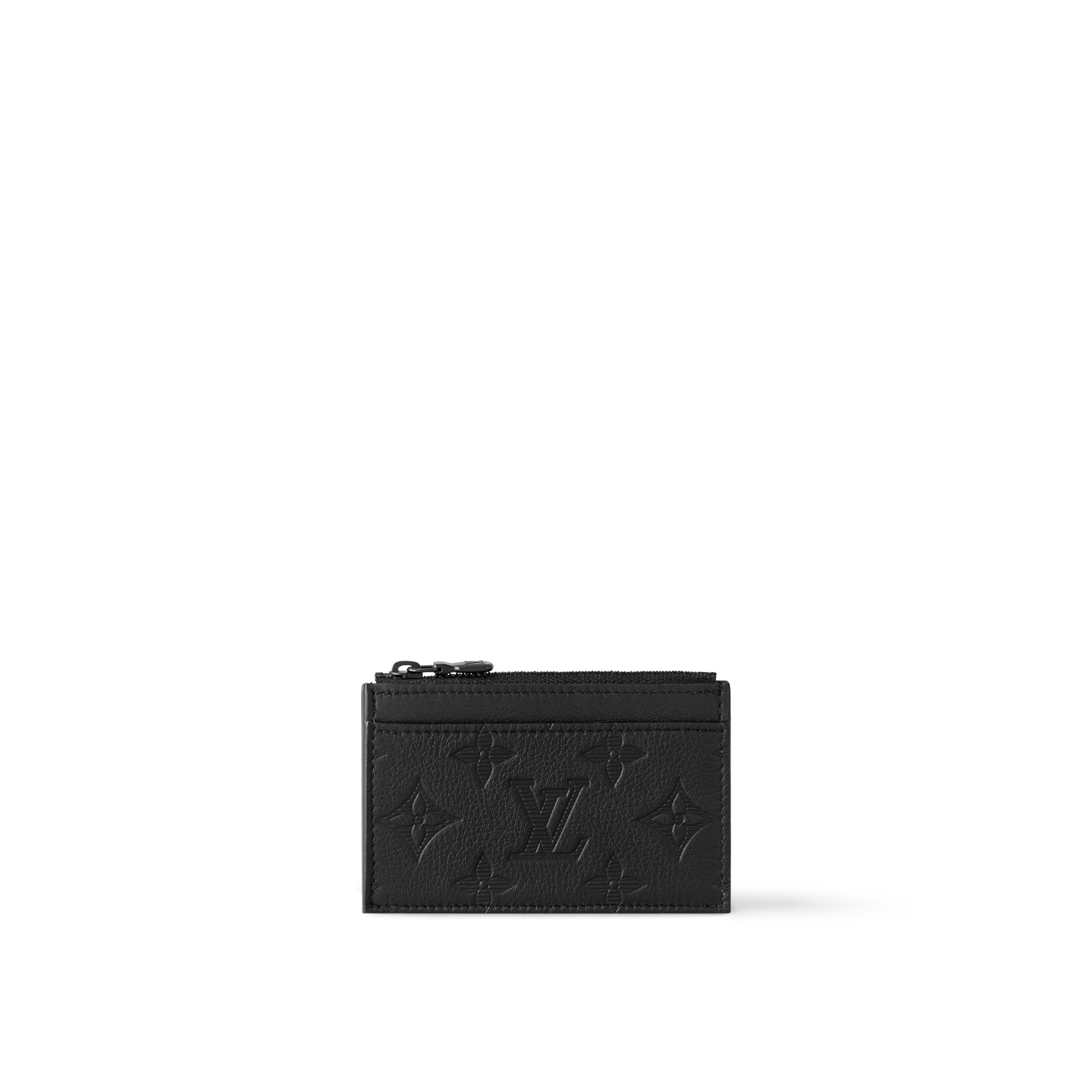 louis-vuitton-coin-card-holder-monogram-shadow-small-leather-goods-M82245_PM2_Front_20view.jpg Louis Vuitton M82245 Coin Card Holder Black - Image 1