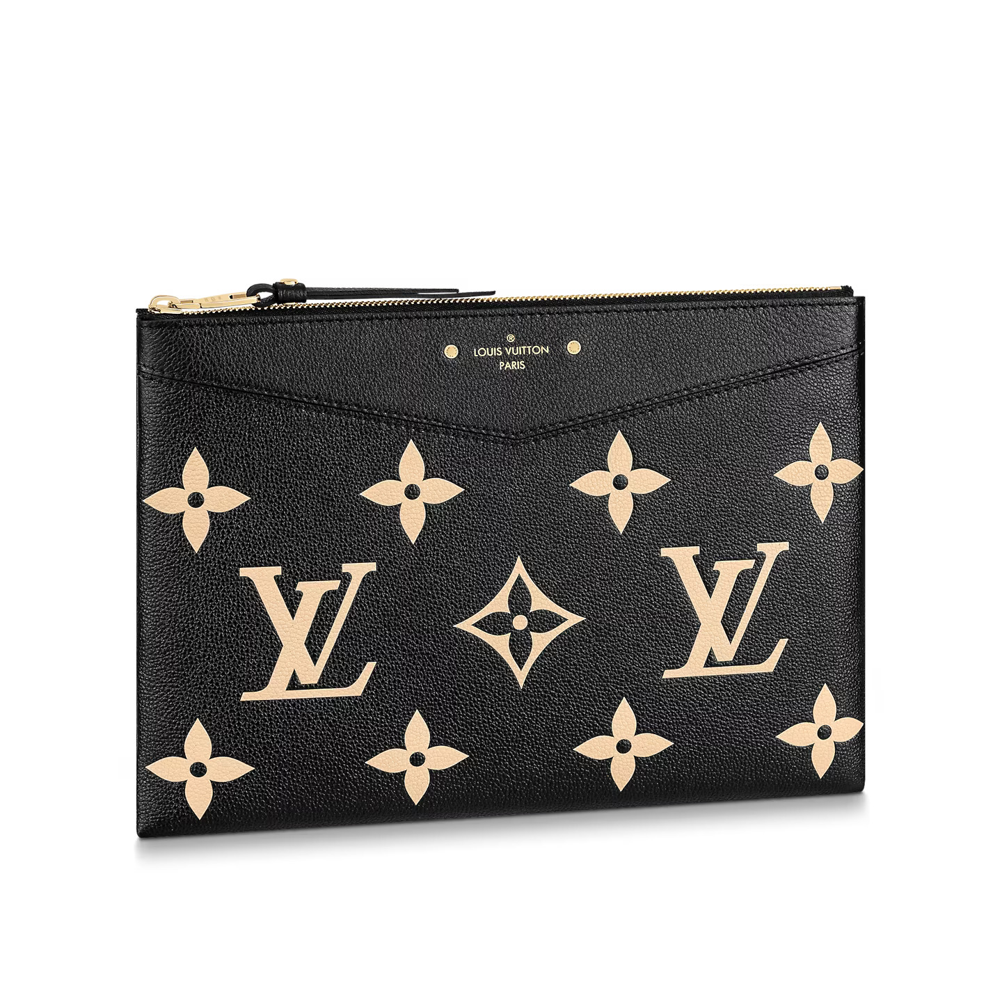 louis-vuitton-daily-pouch-bicolor-monogram-empreinte-leather-small-leather-goods-M81292_PM2_Front-view.jpg Louis Vuitton Bicolor Monogram Empreinte Leather M81292 Daily Pouch - Image 1