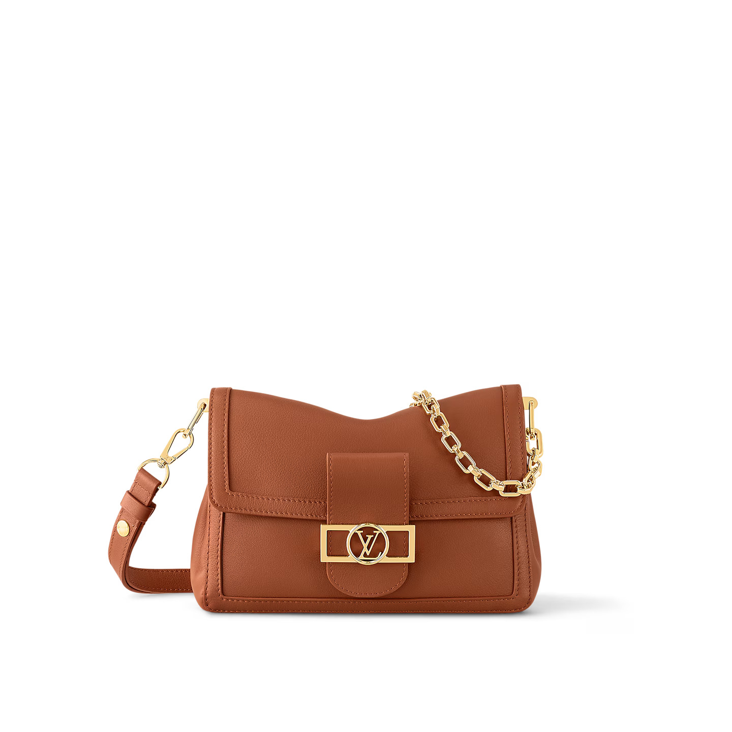 louis-vuitton-dauphine-soft-mm-M11476_PM2_Front-view.jpg Louis Vuitton M11476 Dauphine Soft MM Cognac - Image 1