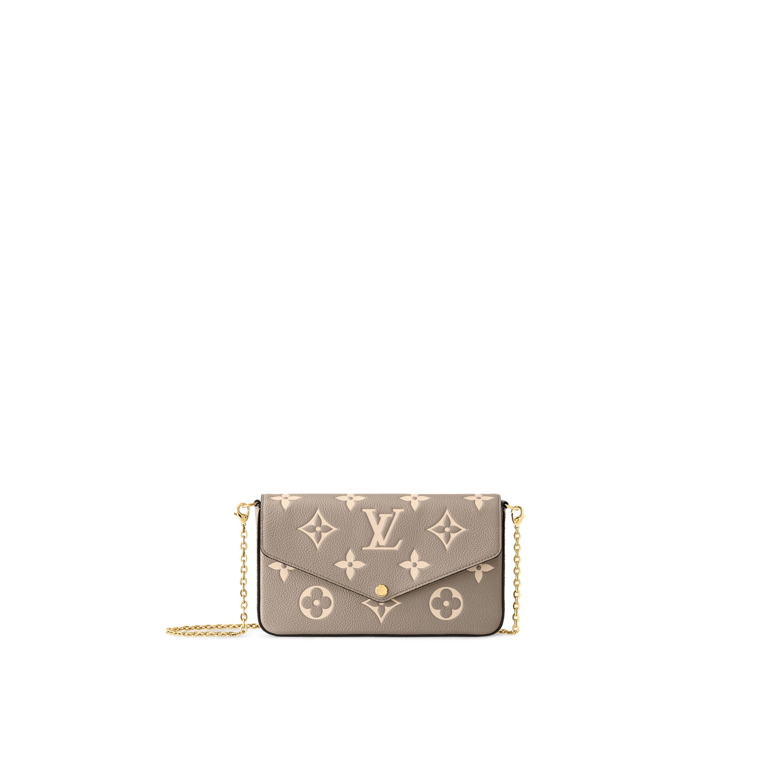 louis-vuitton-f_C3_A9licie-pochette-monogram-empreinte-leather-small-leather-goods-M82610_PM2_Front_20view.jpg Louis Vuitton M82610 Félicie Pochette Tourterelle Gray - Image 1
