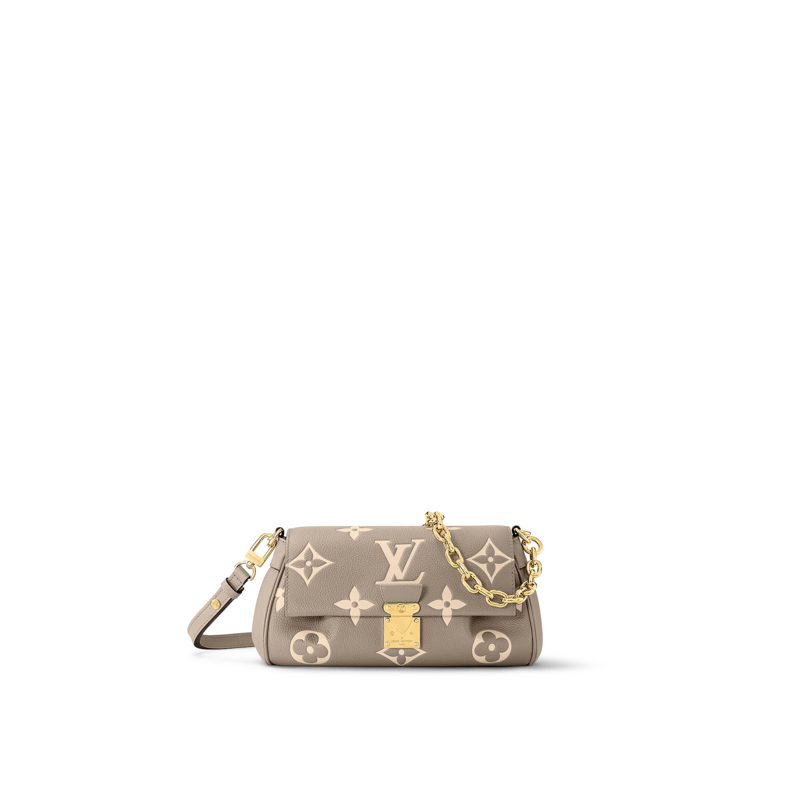 louis-vuitton-favorite-bicolor-monogram-empreinte-leather-handbags-M45836_PM2_Front_20view.jpg Louis Vuitton M45836 Favorite Tourterelle / Crème - Image 1