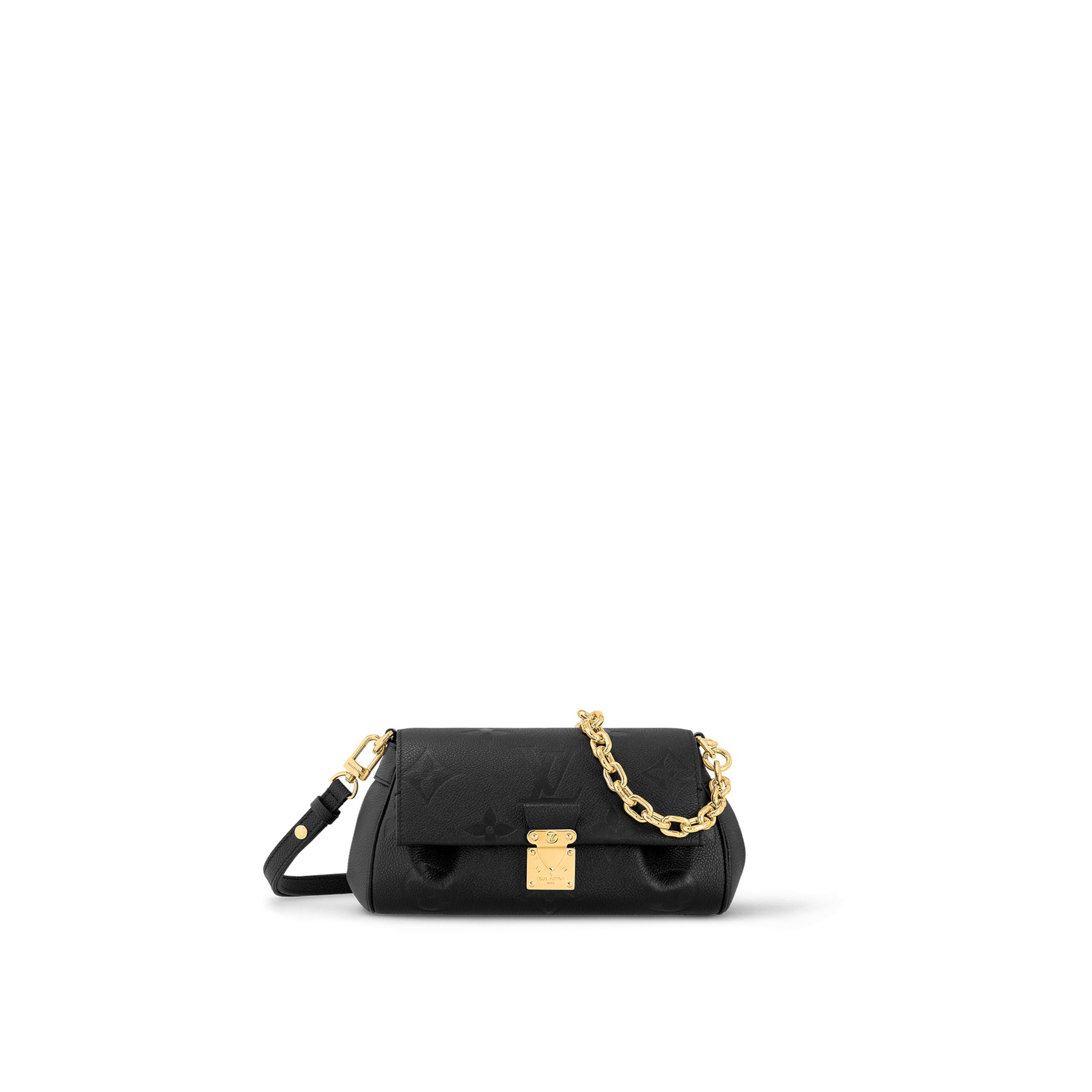 louis-vuitton-favorite-monogram-empreinte-leather-handbags-M45813_PM2_Front_20view.jpg Louis Vuitton M45813 Favorite Monogram Empreinte Leather Black - Image 1
