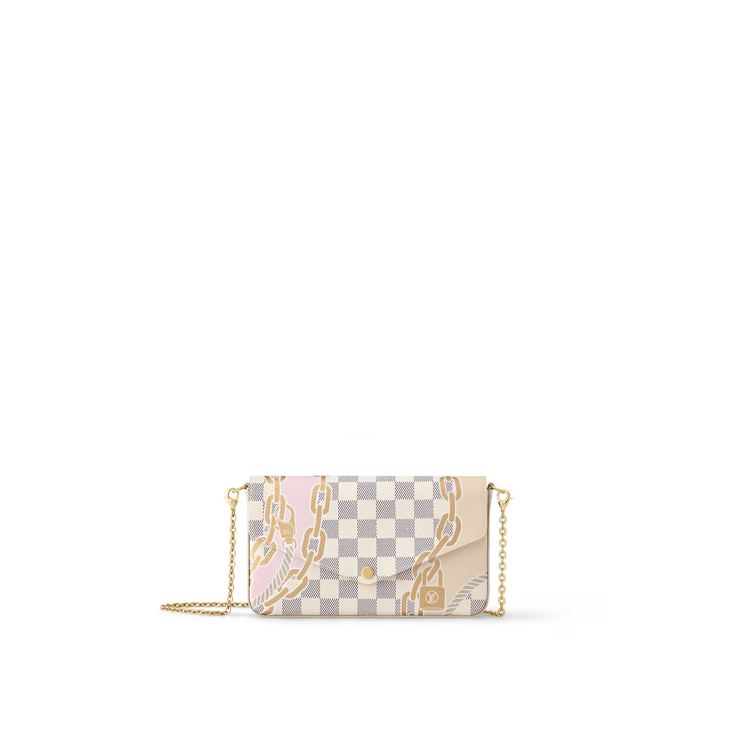 louis-vuitton-felicie-pochette-damier-azur-canvas-small-leather-goods-N40466_PM2_Front-view.jpg Louis Vuitton N40466 Félicie Pochette - Image 1