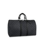 Louis Vuitton M40605 Keepall Bandoulière 55 Black - Image 8