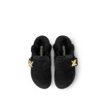 Louis Vuitton Flight Mode LV Cosy Flat Comfort Clog Black 1AC6ZI - Image 5