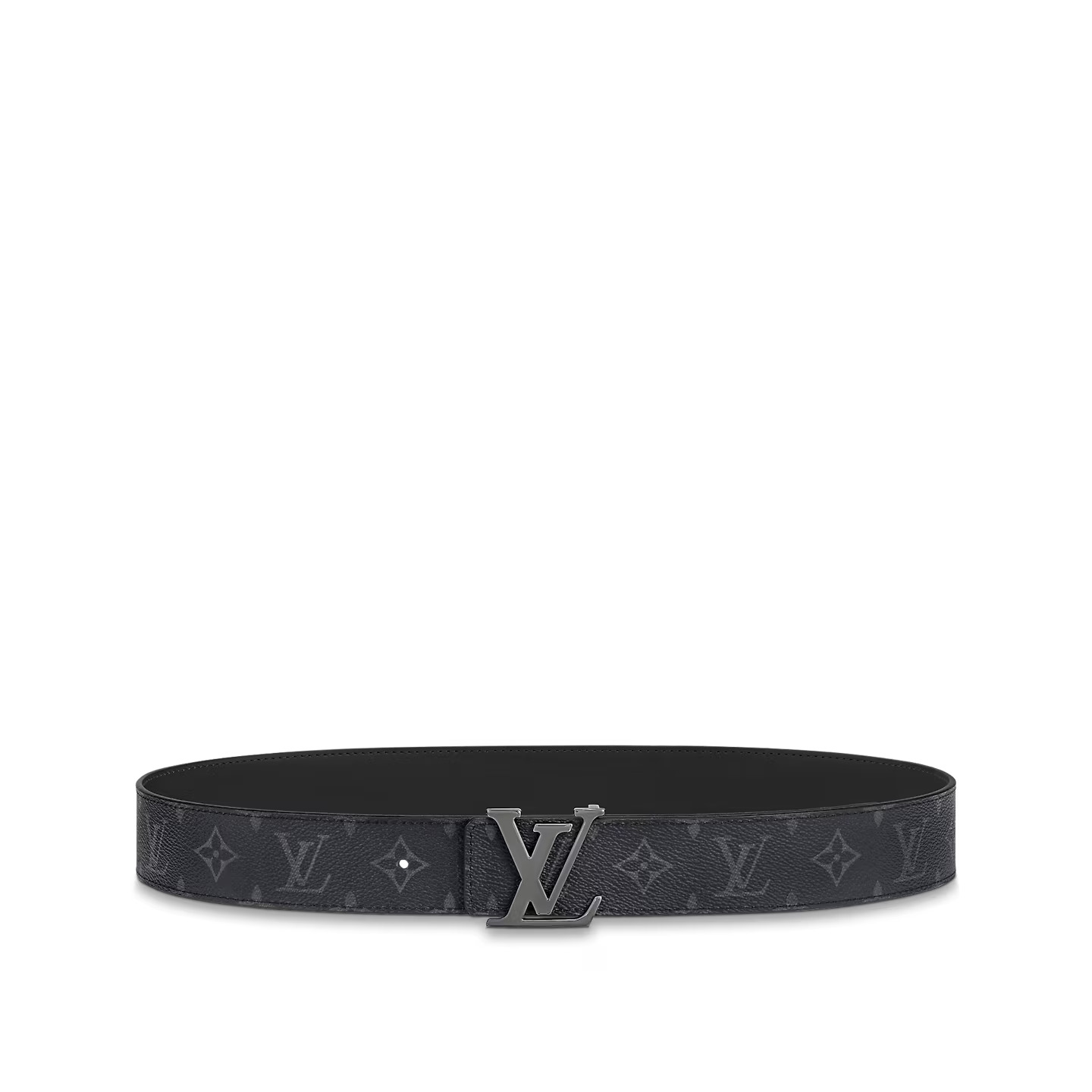 louis-vuitton-lv-initiales-40mm-reversible-monogram-eclipse-canvas-belts-M9043U_PM2_Front-view.jpg Louis Vuitton M9043U LV Initiales 40MM Reversible Belt - Image 1