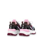 Louis Vuitton LV Run 55 Sneaker Monogram Flower Bordeaux Red 1A9H59 - Image 4