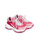 Louis Vuitton LV Run 55 Sneaker Monogram Flowers Pink 1AB3C8 - Image 2