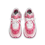 Louis Vuitton LV Run 55 Sneaker Monogram Flowers Pink 1AB3C8 - Image 3
