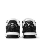 Louis Vuitton Trainer Sneaker Monogram Denim White Black 1A9JGF - Image 6