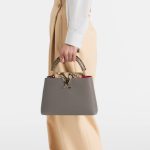 Louis Vuitton N82068 Capucines BB Steeple Gray - Image 4