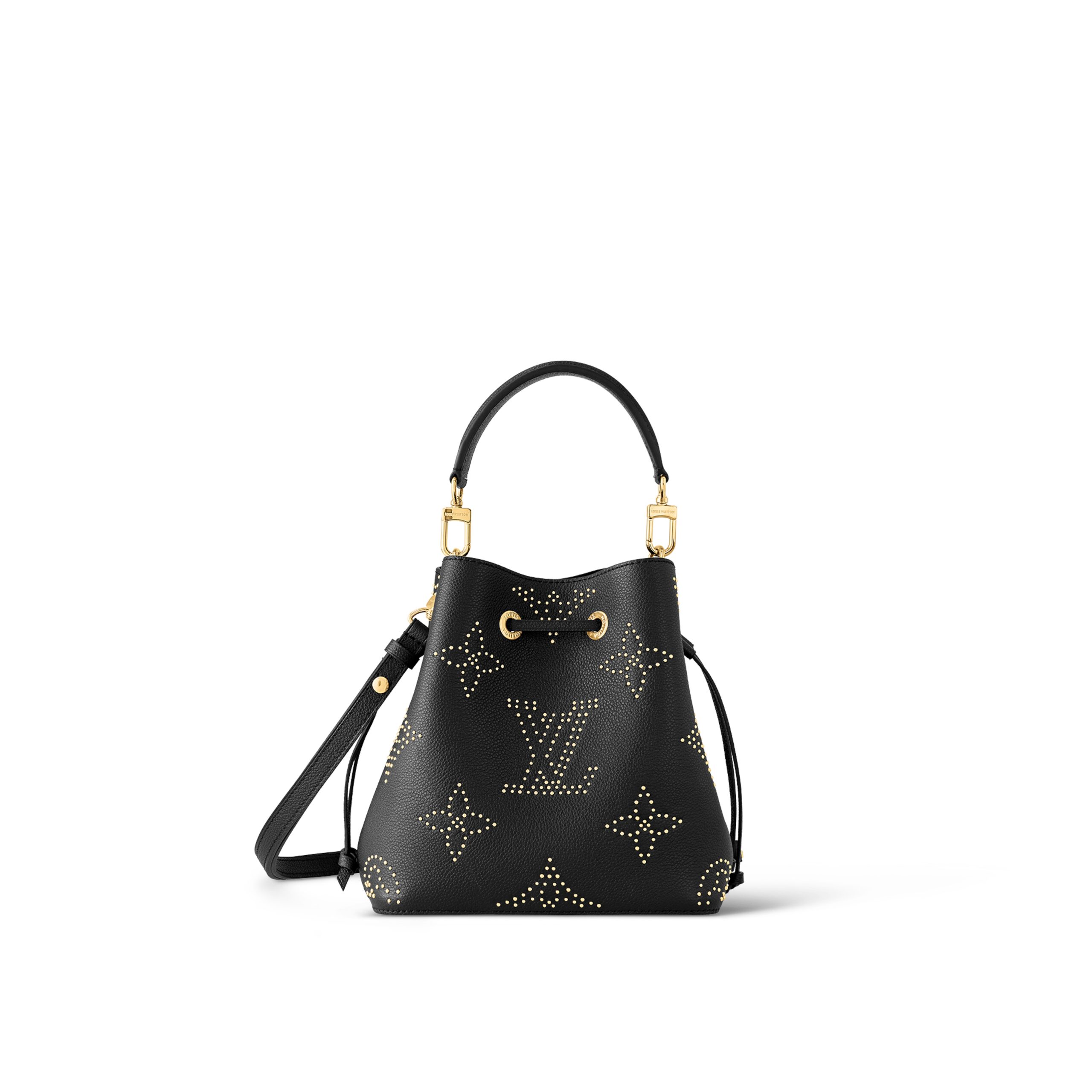 louis-vuitton-n_C3_A9ono_C3_A9-bb-monogram-empreinte-leather-handbags-M46734_PM2_Front_20view.jpg Louis Vuitton M46734 Néonoé BB Black Monogram Empreinte Studs - Image 1