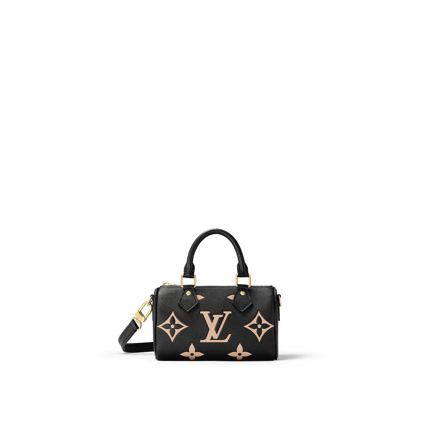 louis-vuitton-nano-speedy-bicolor-monogram-empreinte-leather-small-leather-goods-M81456_PM2_Front-view.jpg Louis Vuitton M81456 Nano Speedy - Image 1