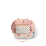 Louis Vuitton N40603 Neverfull MM Rose Ballerine Damier Azur Canvas - Image 4