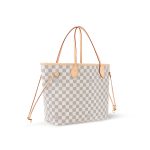 Louis Vuitton N40603 Neverfull MM Rose Ballerine Damier Azur Canvas - Image 3