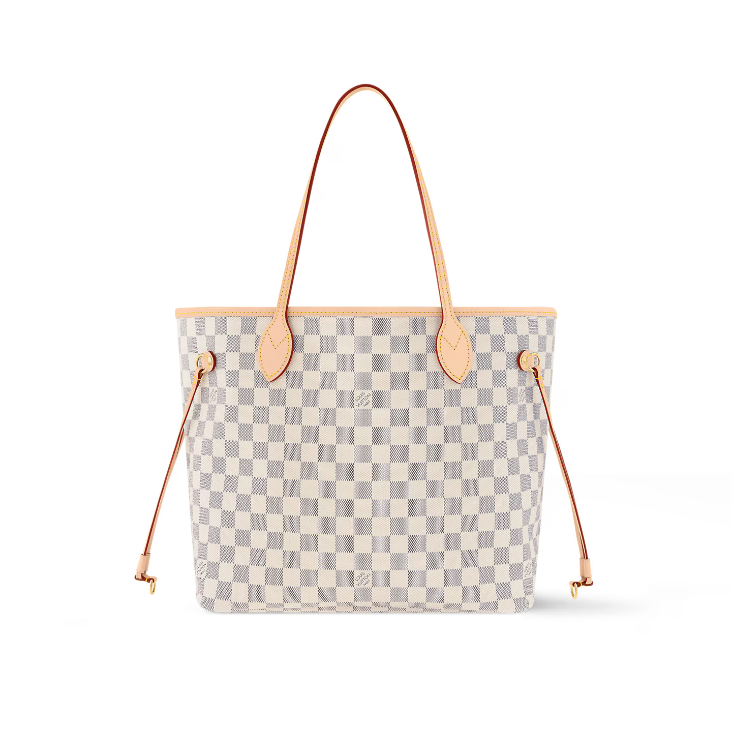 louis-vuitton-neverfull-mm-damier-azur-canvas-handbags-N40603_PM2_Front-view.jpg Louis Vuitton N40603 Neverfull MM Rose Ballerine Damier Azur Canvas - Image 1