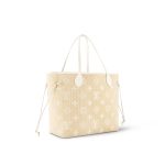 Louis Vuitton M22839 Neverfull MM Lotus Cotton White Beige - Image 4