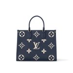 Louis Vuitton M47084 OnTheGo MM Navy Blue/Cream - Image 6