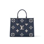 Louis Vuitton M47084 OnTheGo MM Navy Blue/Cream