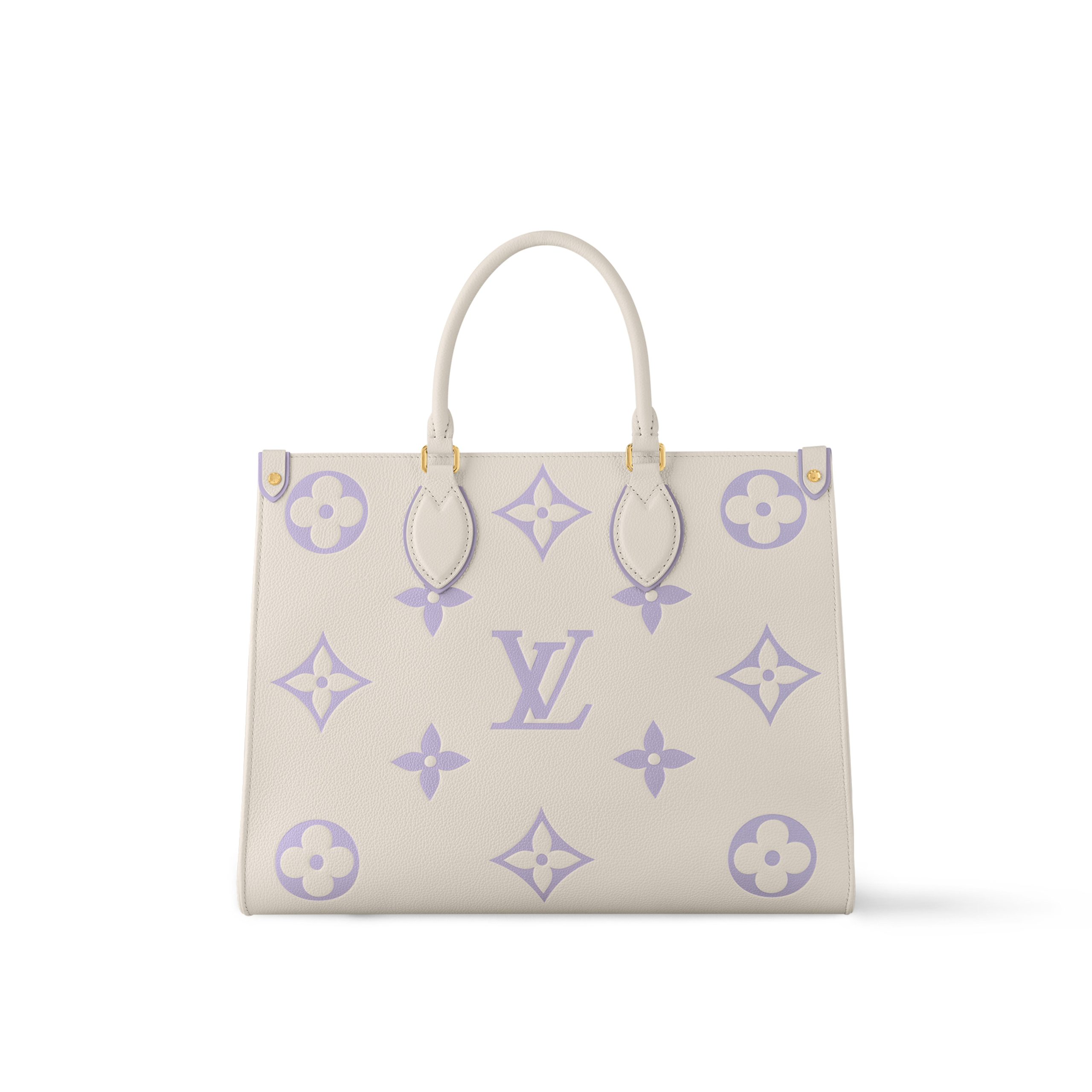 louis-vuitton-onthego-mm-bicolor-monogram-empreinte-leather-handbags-M23937_PM2_Front_20view.jpg Louis Vuitton M23937 OnTheGo MM Latte/Bubble Tea - Image 1