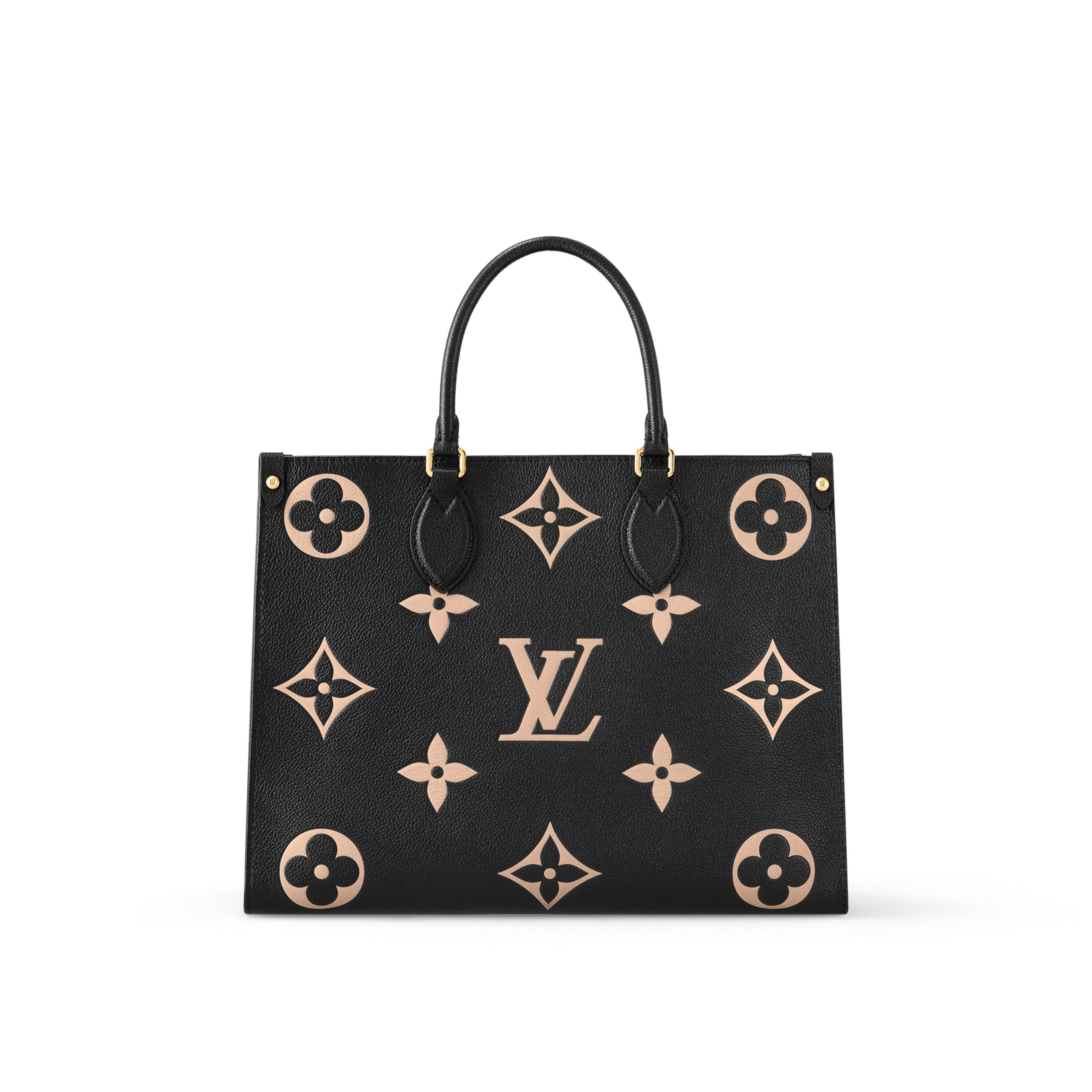 louis-vuitton-onthego-mm-bicolor-monogram-empreinte-leather-handbags-M45495_PM2_Front_20view.jpg Louis Vuitton M45495 Onthego MM - Image 1