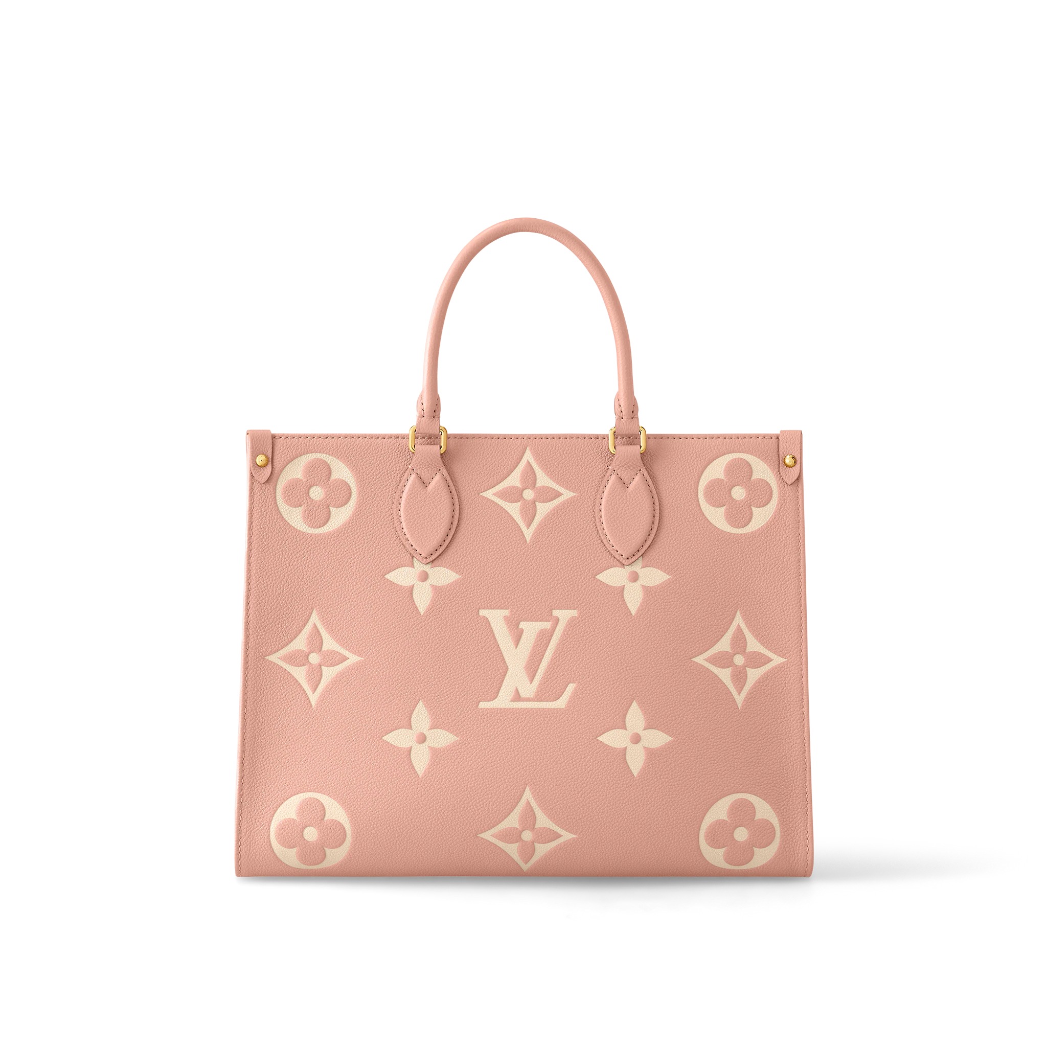 louis-vuitton-onthego-mm-bicolor-monogram-empreinte-leather-handbags-M46286_PM2_Front-view.jpg Louis Vuitton OnTheGo MM M46286 Trianon Pink Cream - Image 1