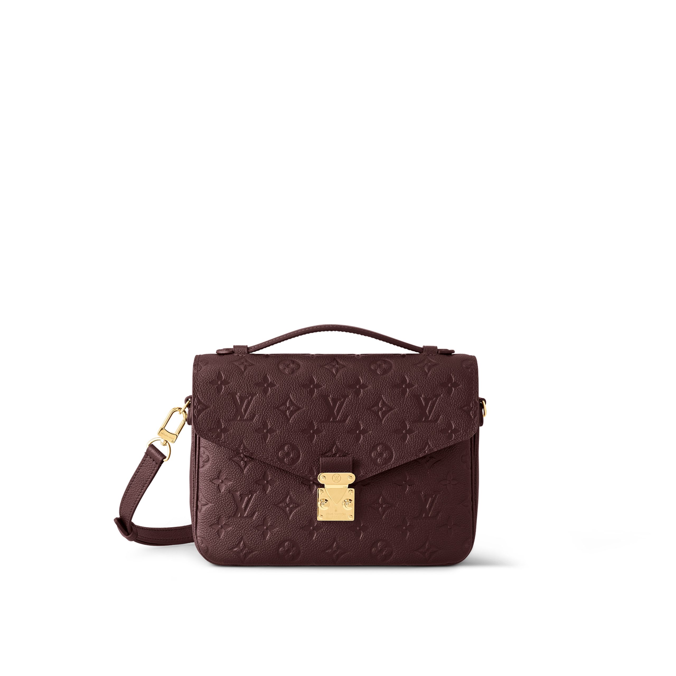 louis-vuitton-pochette-m_C3_A9tis-monogram-empreinte-leather-handbags-M46613_PM2_Front_20view.jpg Louis Vuitton M46613 Pochette Métis Wine - Image 1