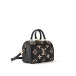 Louis Vuitton M58947 Speedy Bandoulière 25 Bicolor Monogram Empreinte Leather Black Beige - Image 7