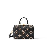 Louis Vuitton M58947 Speedy Bandoulière 25 Bicolor Monogram Empreinte Leather Black Beige