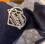 Louis Vuitton x Nigo MP3255 Monogram Drip Blue Scarf - Image 5